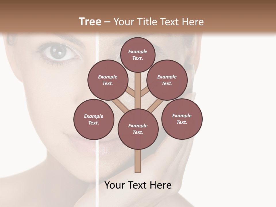 A Beautiful Woman With Blue Eyes Is Posing For The Camera PowerPoint Template