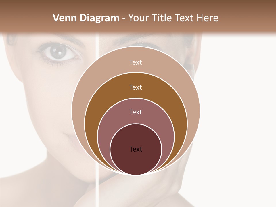 A Beautiful Woman With Blue Eyes Is Posing For The Camera PowerPoint Template