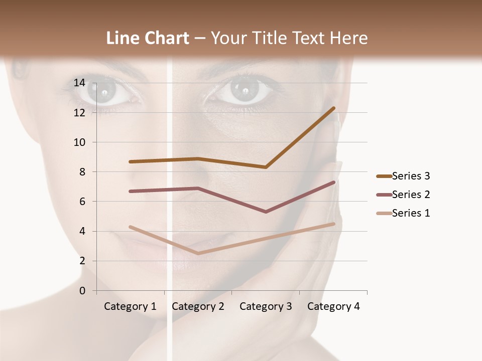 A Beautiful Woman With Blue Eyes Is Posing For The Camera PowerPoint Template