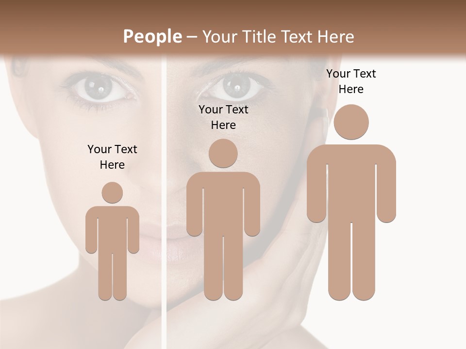 A Beautiful Woman With Blue Eyes Is Posing For The Camera PowerPoint Template