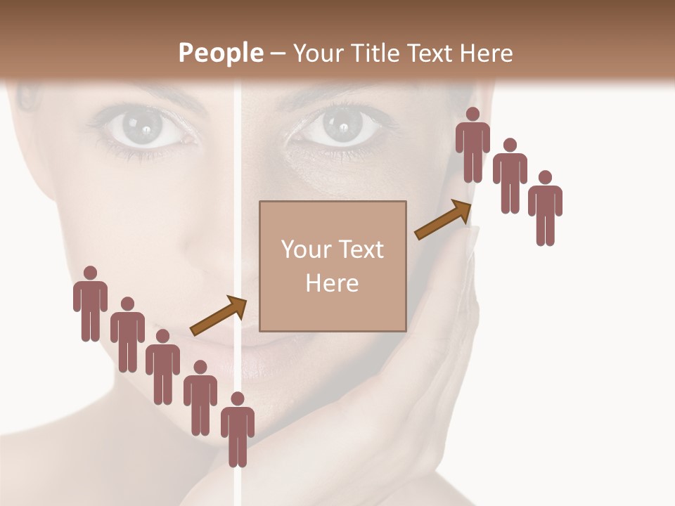 A Beautiful Woman With Blue Eyes Is Posing For The Camera PowerPoint Template