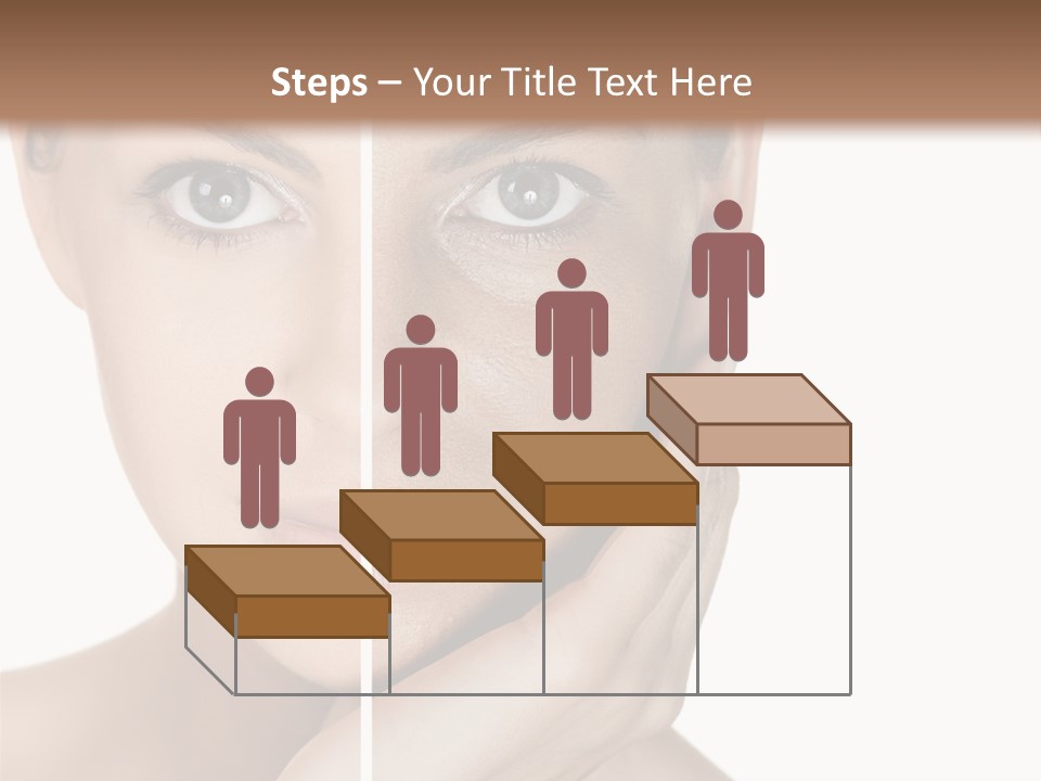 A Beautiful Woman With Blue Eyes Is Posing For The Camera PowerPoint Template