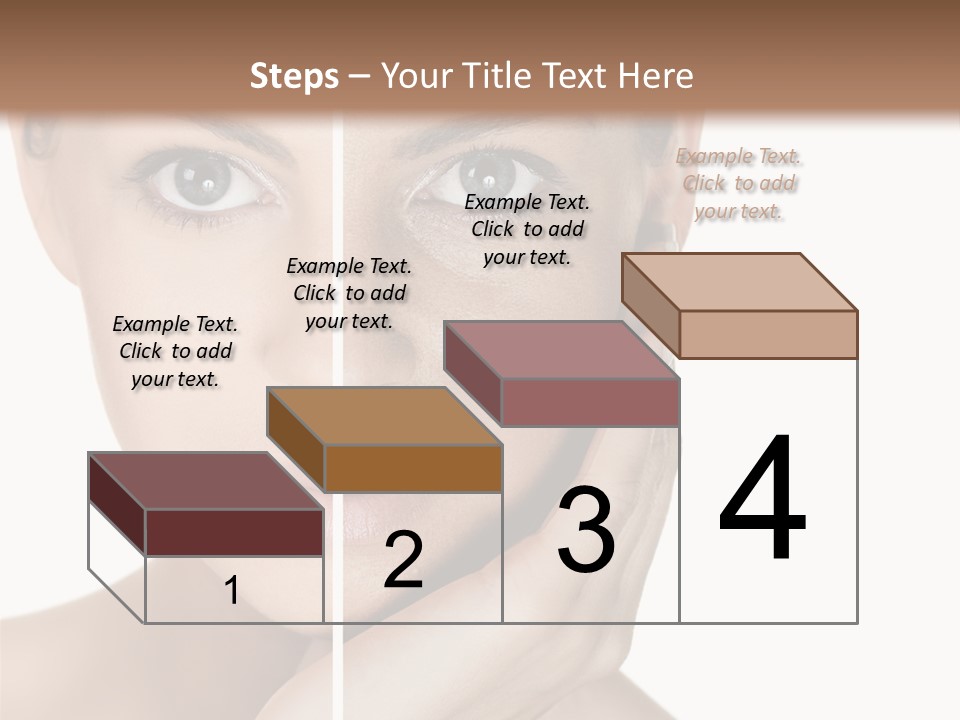 A Beautiful Woman With Blue Eyes Is Posing For The Camera PowerPoint Template