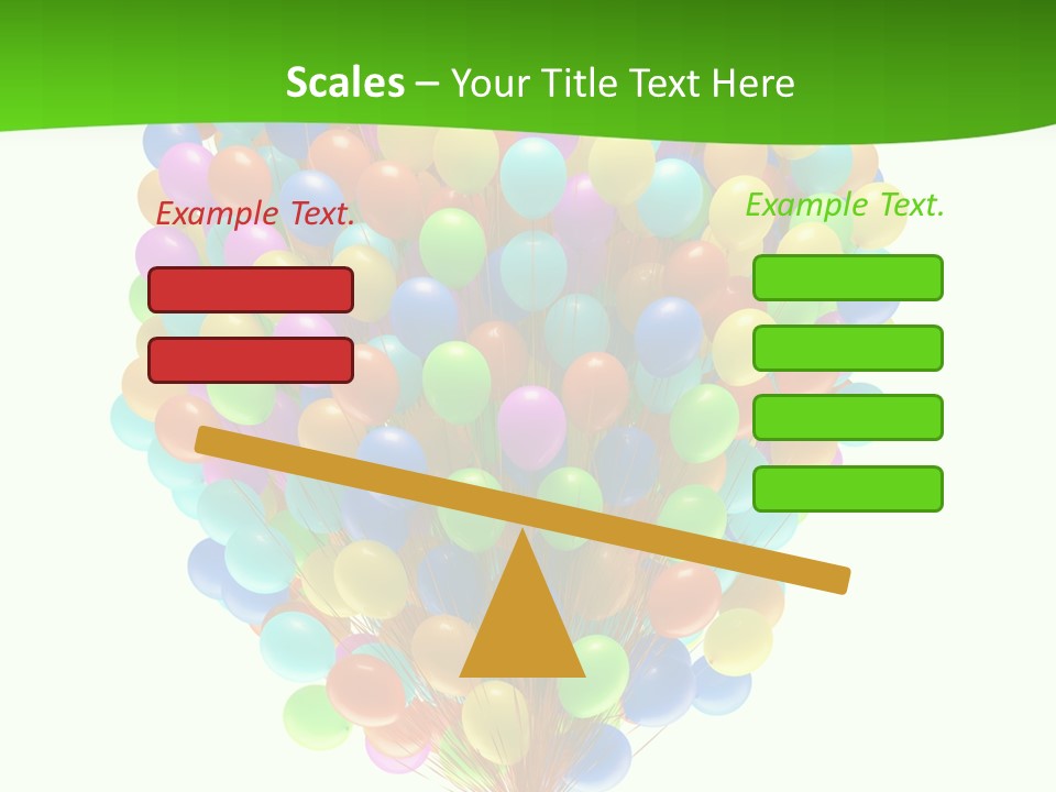 A Bunch Of Balloons In The Air With A Green Background PowerPoint Template