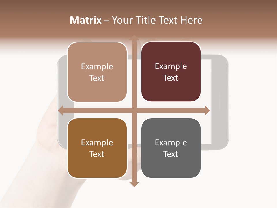 A Person Holding A Cell Phone With A White Screen PowerPoint Template