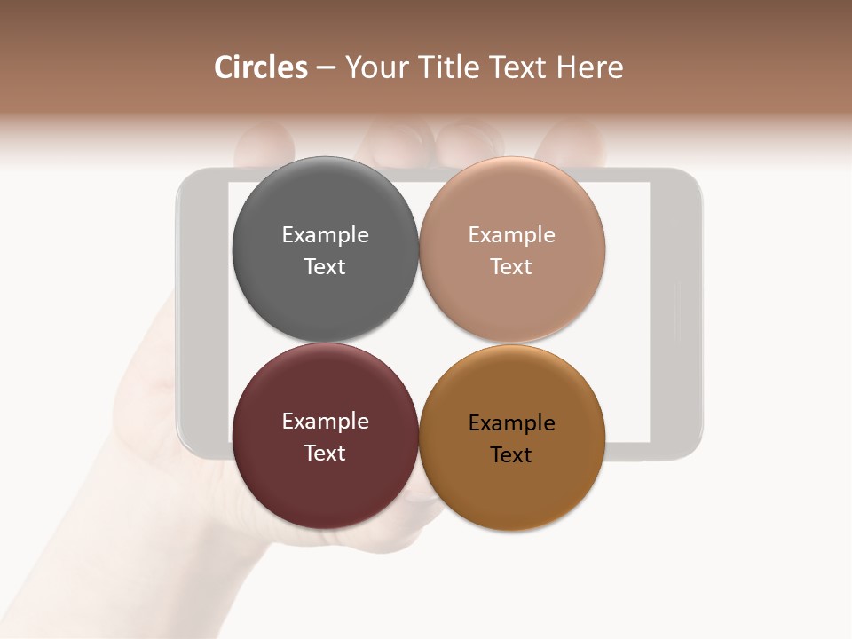 A Person Holding A Cell Phone With A White Screen PowerPoint Template