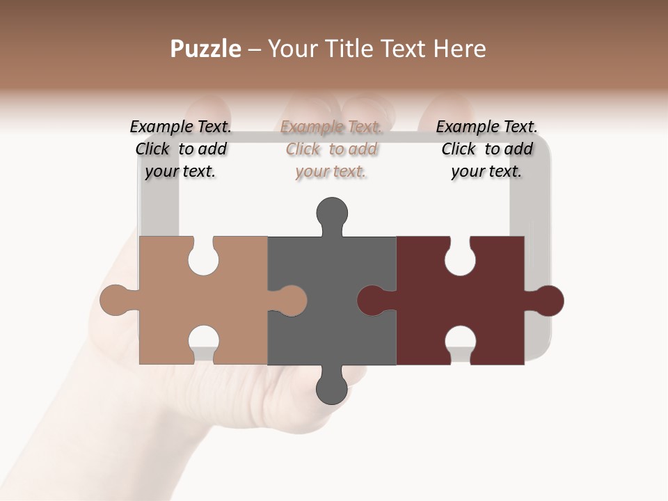 A Person Holding A Cell Phone With A White Screen PowerPoint Template