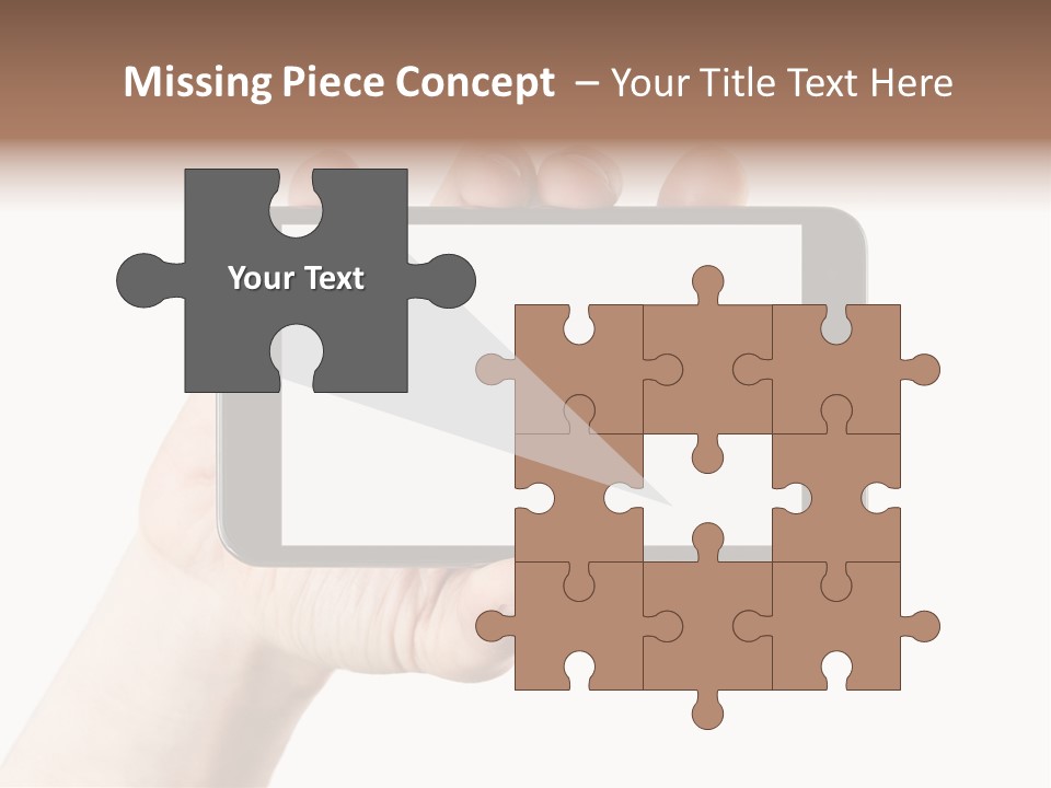 A Person Holding A Cell Phone With A White Screen PowerPoint Template