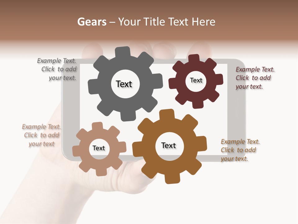 A Person Holding A Cell Phone With A White Screen PowerPoint Template