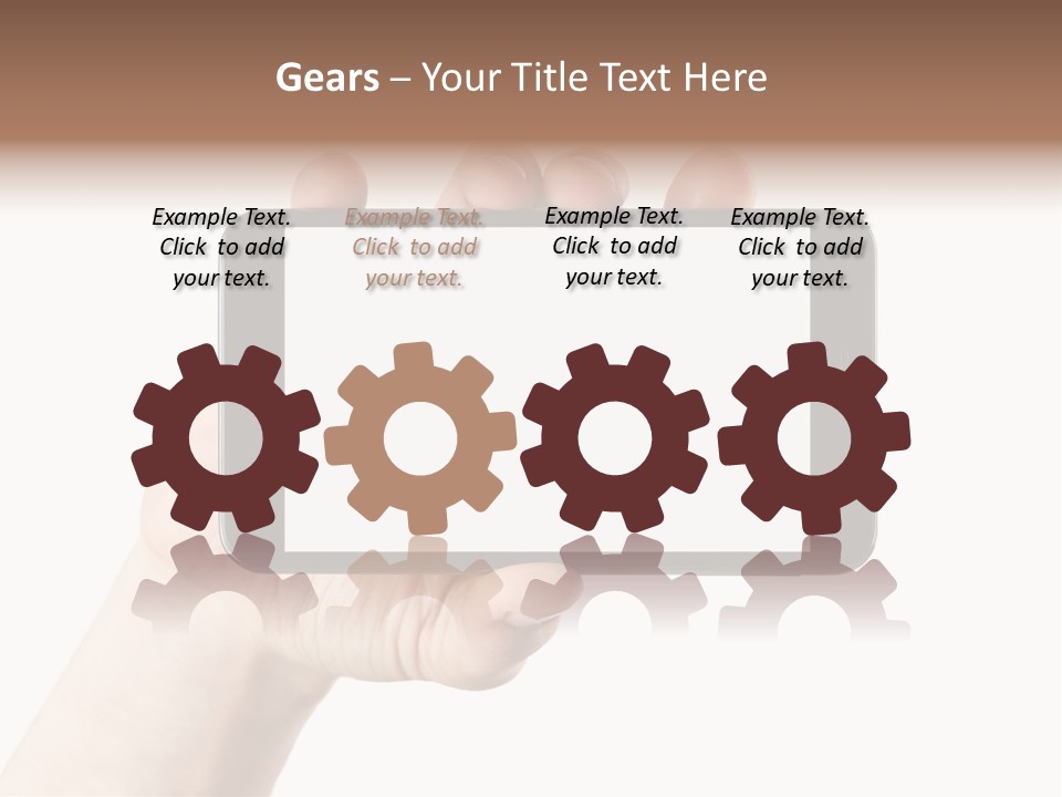 A Person Holding A Cell Phone With A White Screen PowerPoint Template