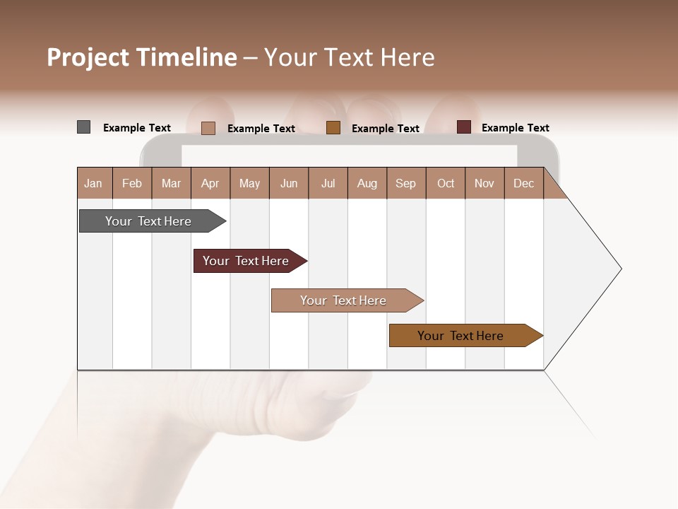 A Person Holding A Cell Phone With A White Screen PowerPoint Template