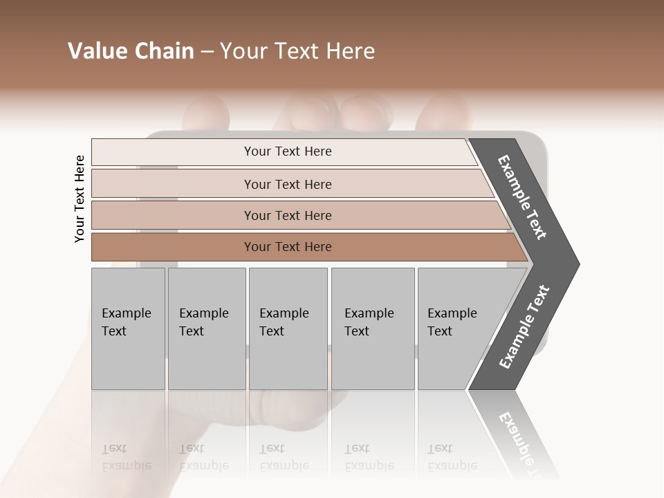 A Person Holding A Cell Phone With A White Screen PowerPoint Template
