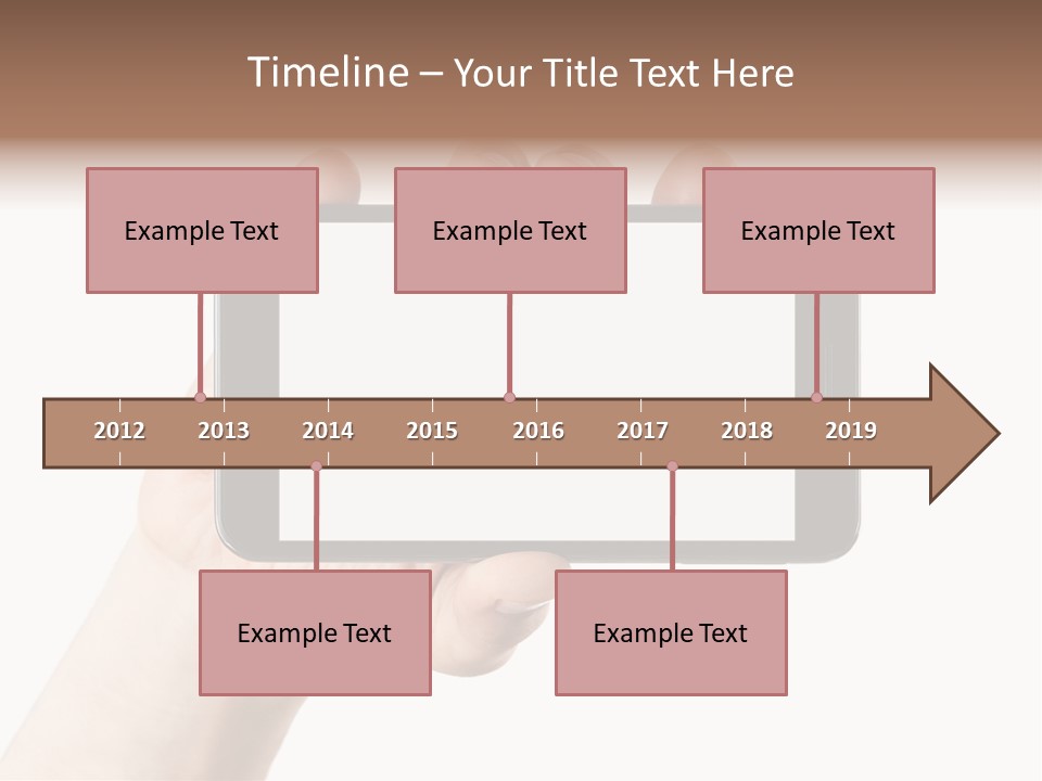 A Person Holding A Cell Phone With A White Screen PowerPoint Template