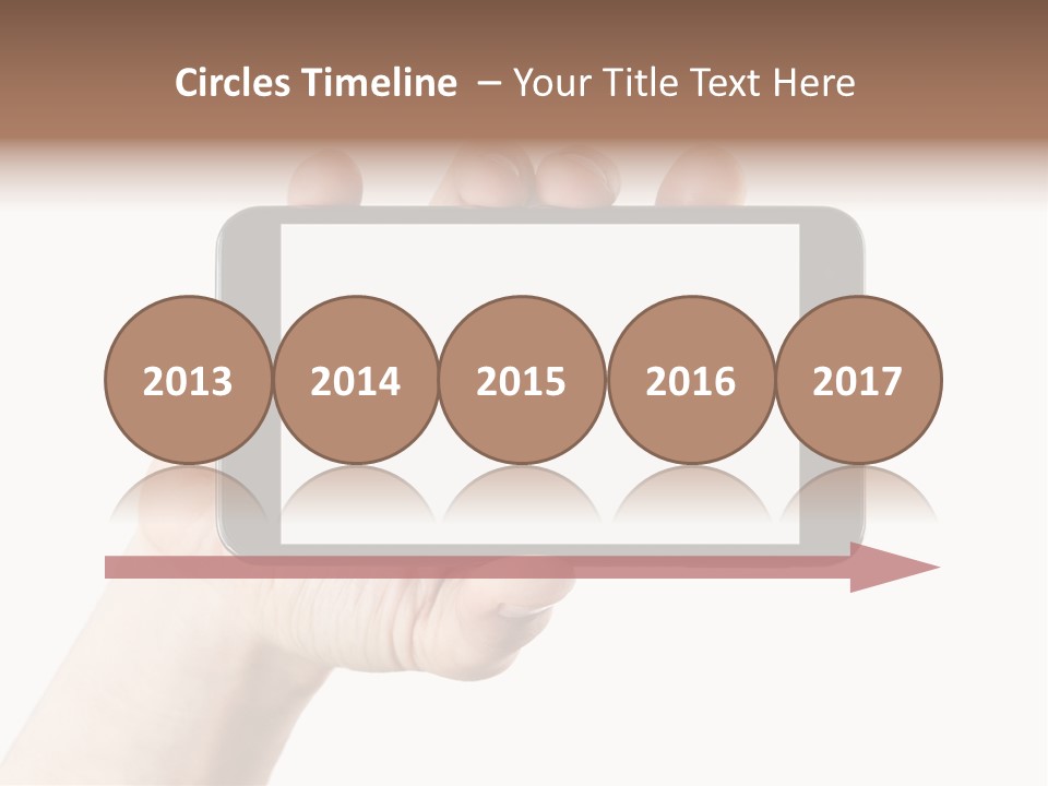 A Person Holding A Cell Phone With A White Screen PowerPoint Template