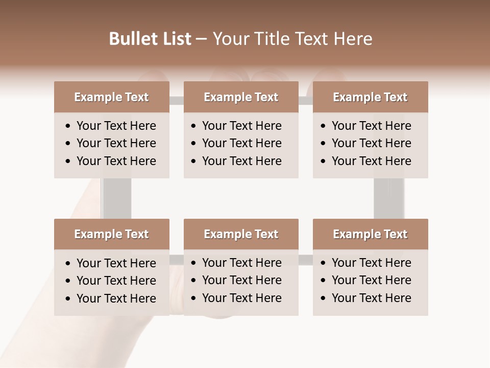 A Person Holding A Cell Phone With A White Screen PowerPoint Template