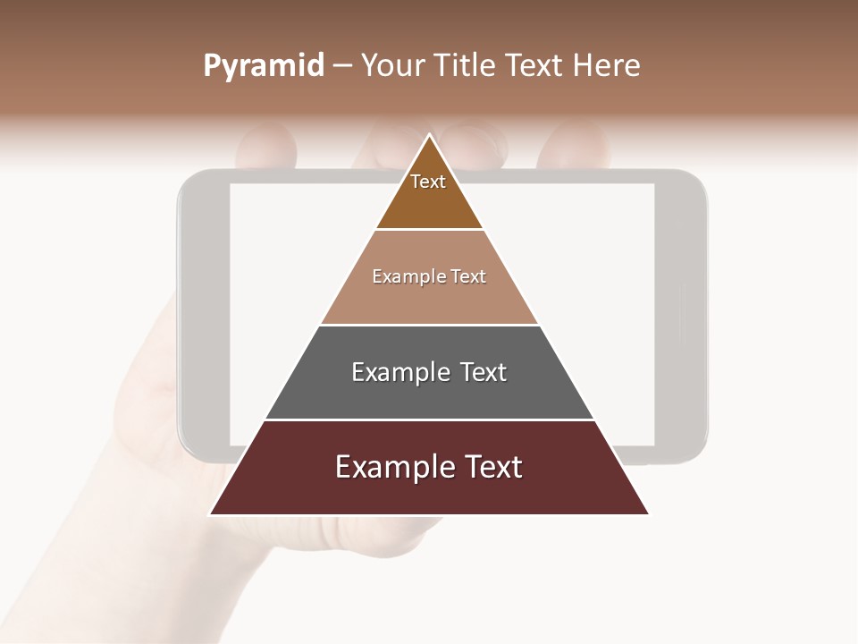 A Person Holding A Cell Phone With A White Screen PowerPoint Template