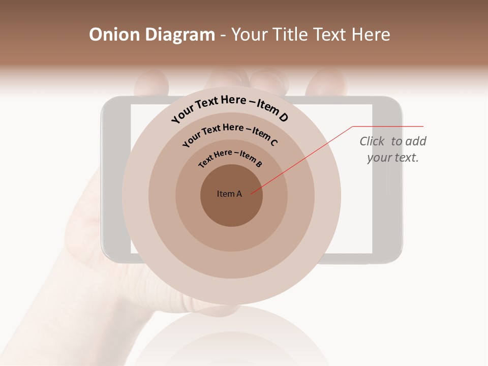 A Person Holding A Cell Phone With A White Screen PowerPoint Template