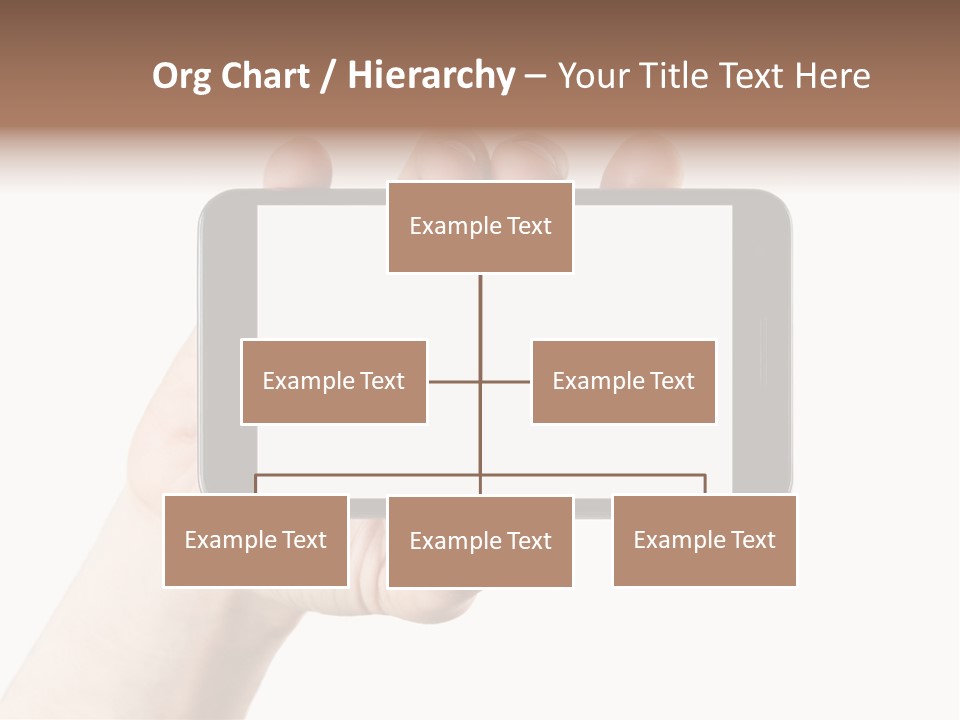 A Person Holding A Cell Phone With A White Screen PowerPoint Template