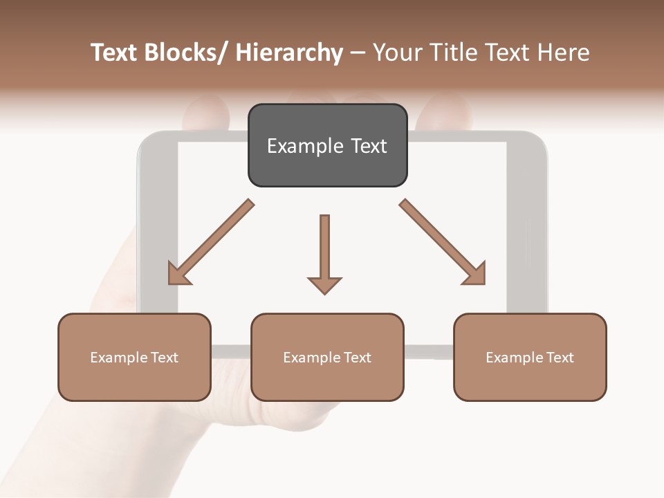 A Person Holding A Cell Phone With A White Screen PowerPoint Template