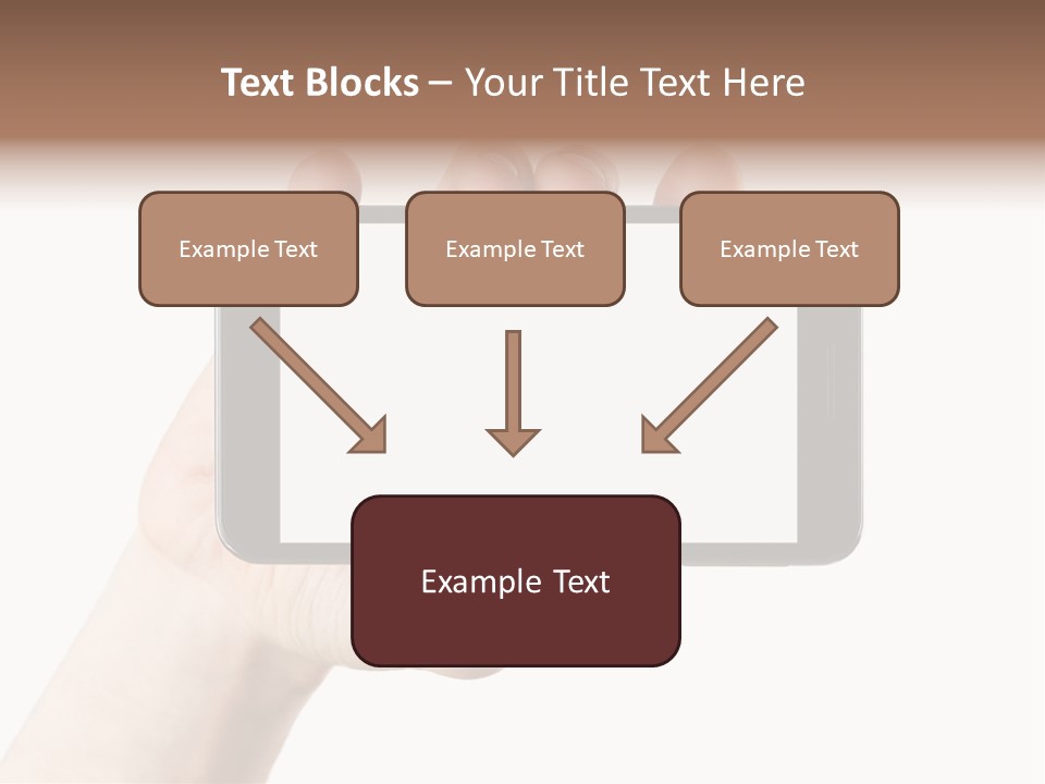 A Person Holding A Cell Phone With A White Screen PowerPoint Template