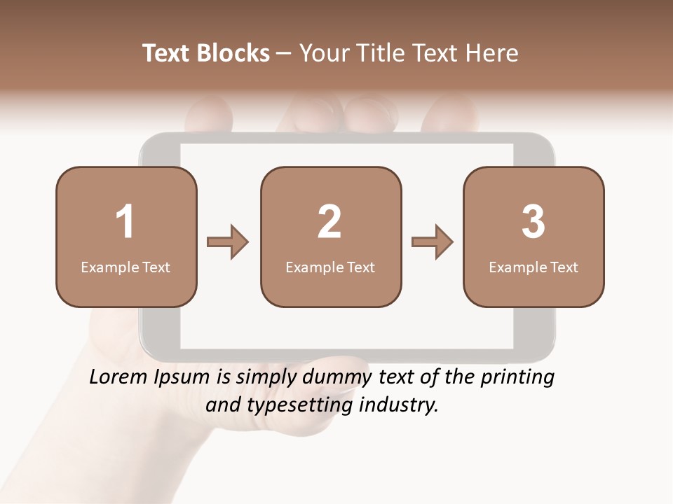 A Person Holding A Cell Phone With A White Screen PowerPoint Template