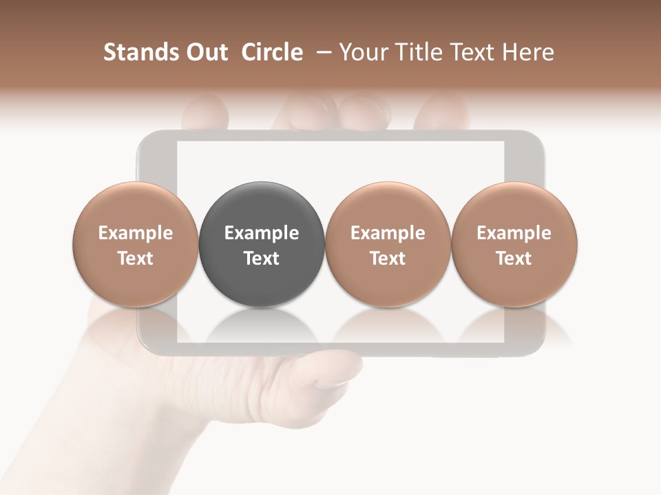 A Person Holding A Cell Phone With A White Screen PowerPoint Template