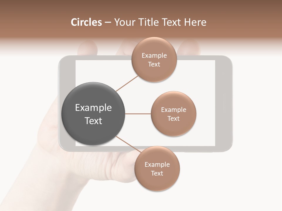 A Person Holding A Cell Phone With A White Screen PowerPoint Template