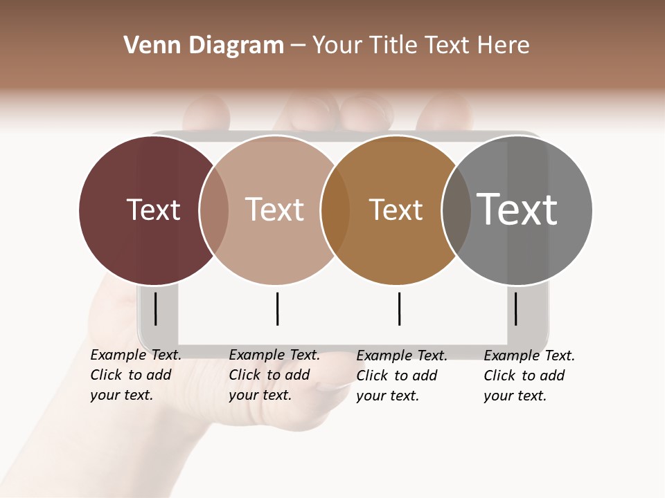 A Person Holding A Cell Phone With A White Screen PowerPoint Template