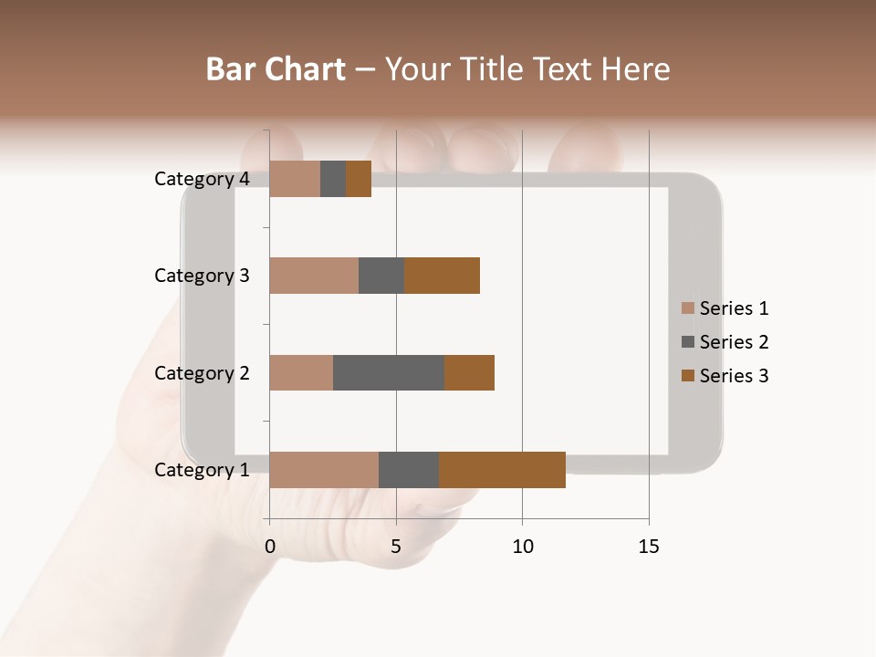 A Person Holding A Cell Phone With A White Screen PowerPoint Template