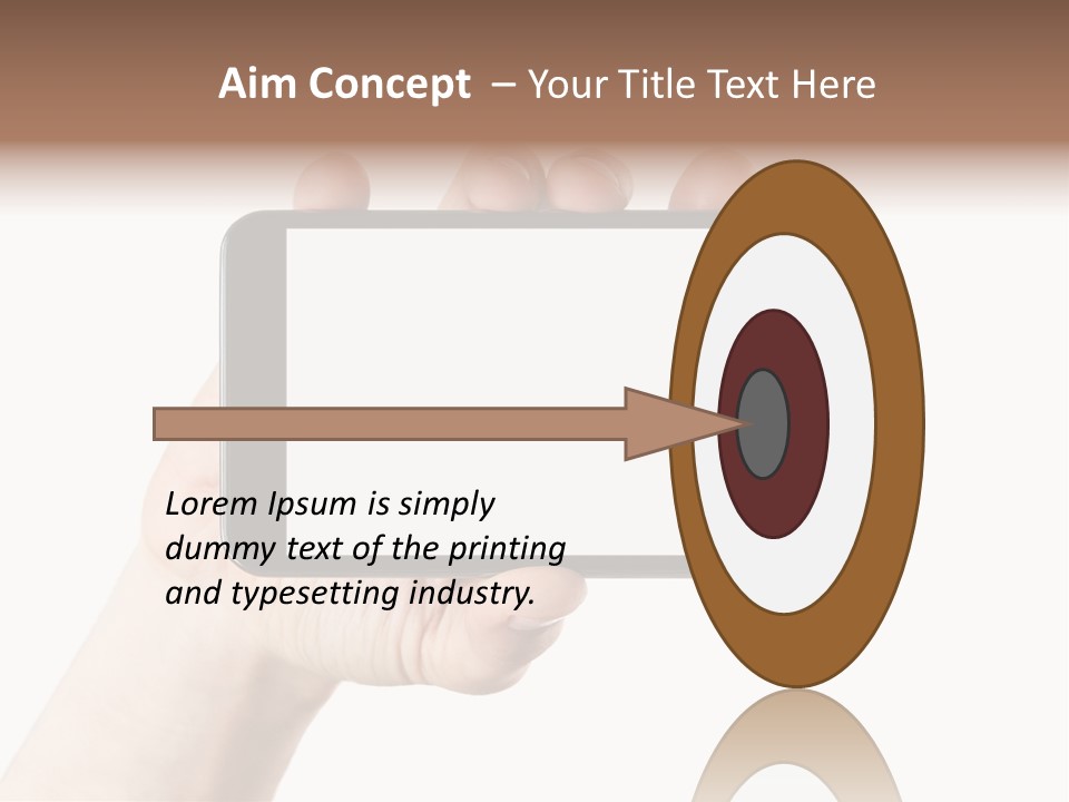 A Person Holding A Cell Phone With A White Screen PowerPoint Template