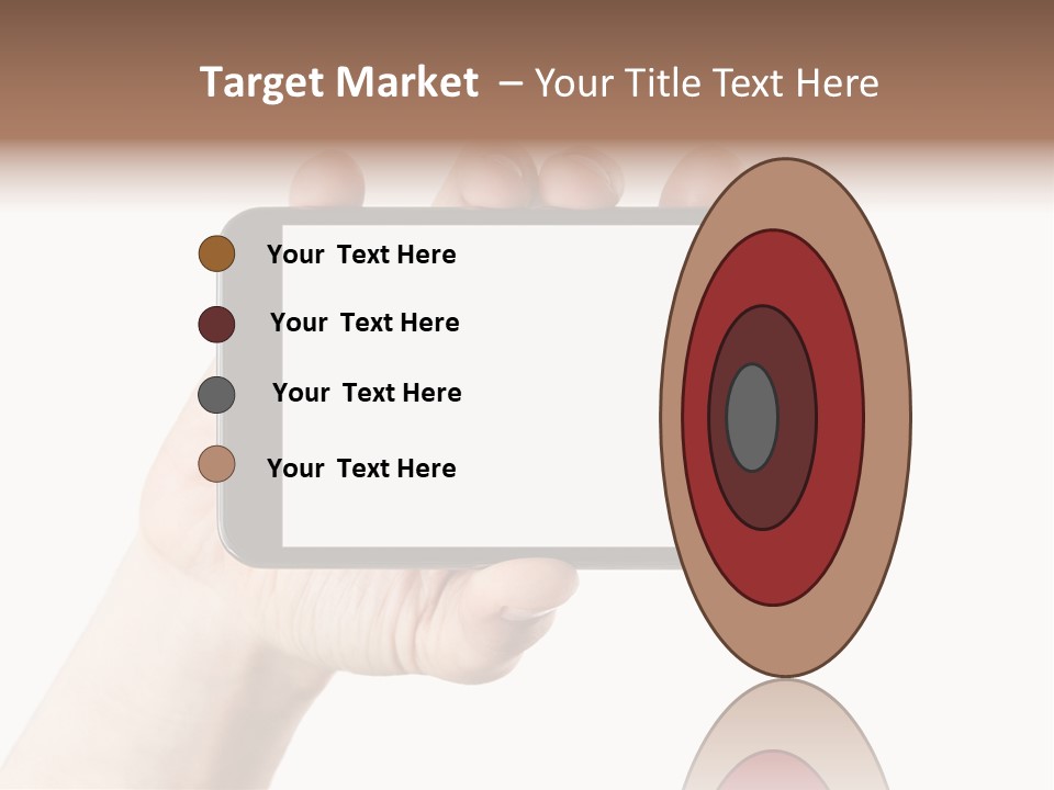 A Person Holding A Cell Phone With A White Screen PowerPoint Template