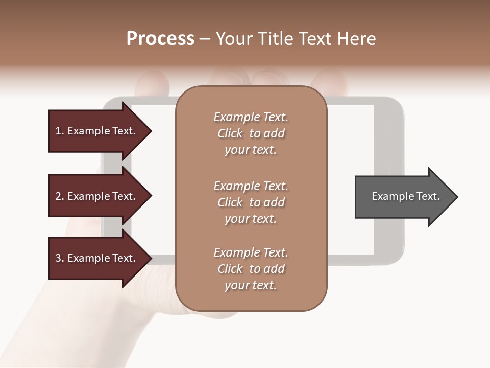 A Person Holding A Cell Phone With A White Screen PowerPoint Template