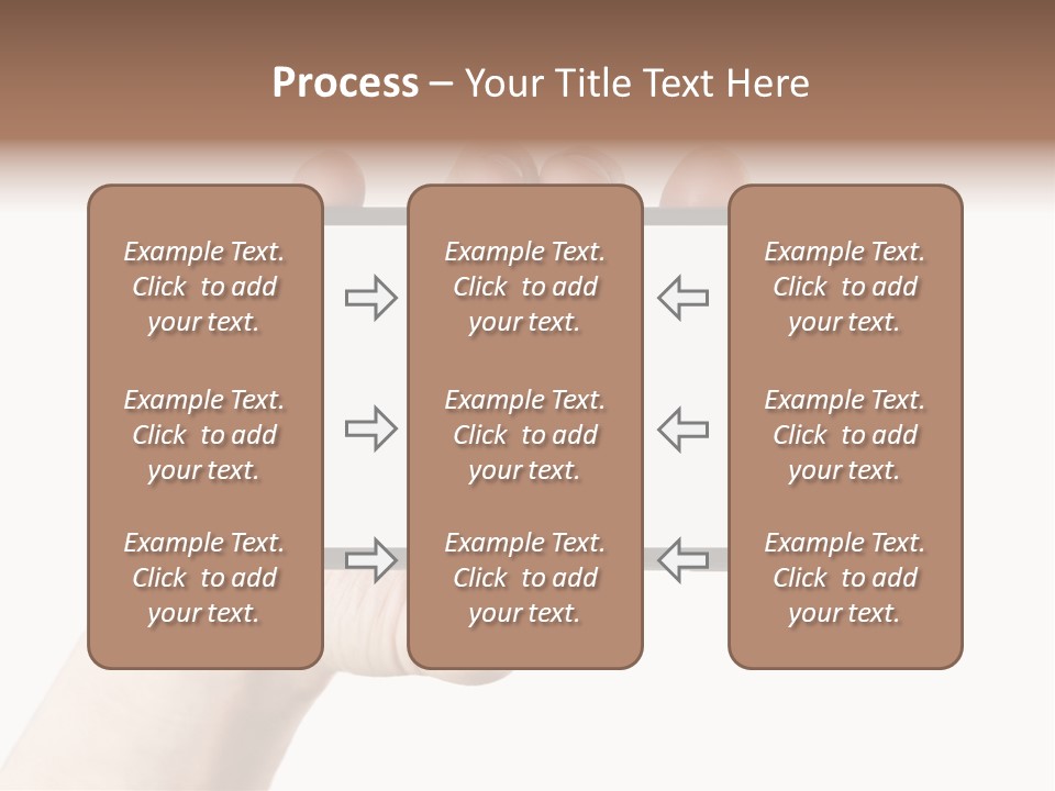 A Person Holding A Cell Phone With A White Screen PowerPoint Template