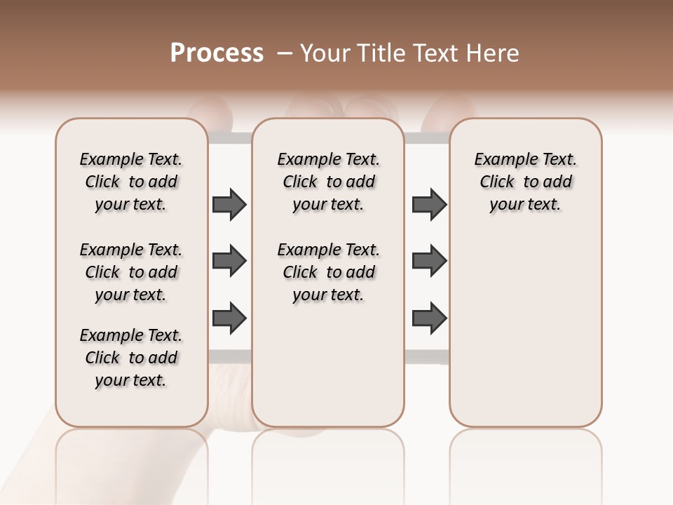 A Person Holding A Cell Phone With A White Screen PowerPoint Template