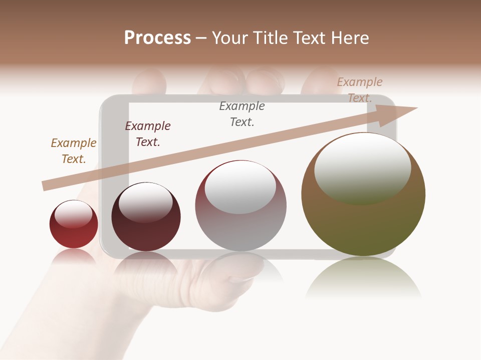 A Person Holding A Cell Phone With A White Screen PowerPoint Template