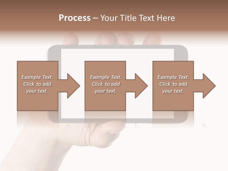 A Person Holding A Cell Phone With A White Screen PowerPoint Template