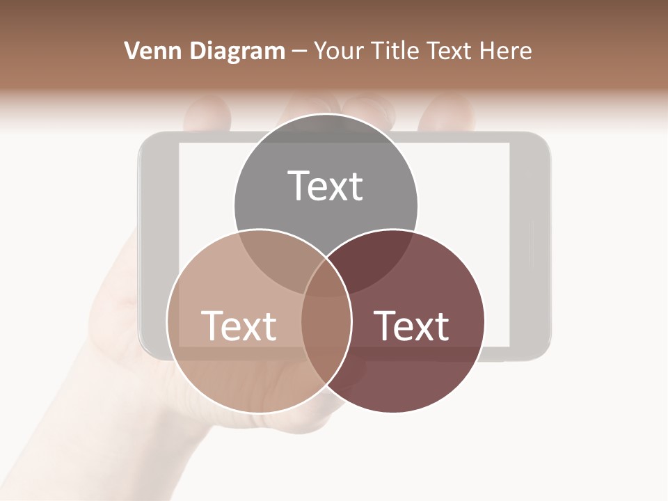 A Person Holding A Cell Phone With A White Screen PowerPoint Template