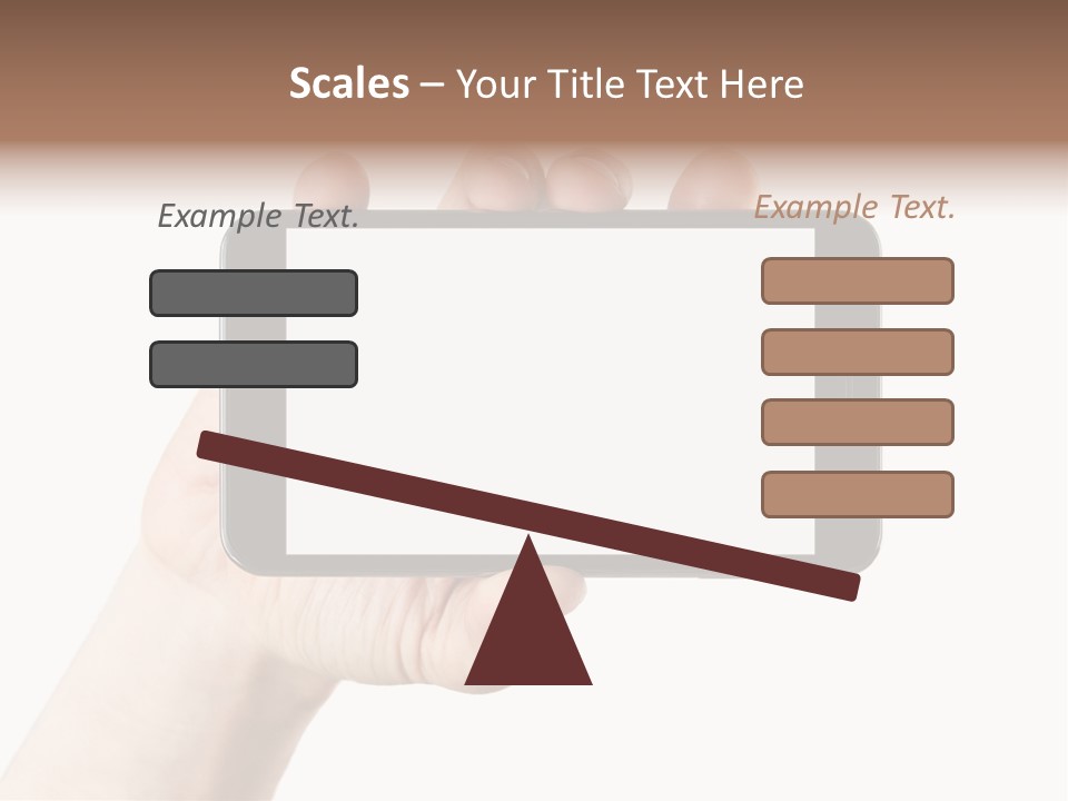 A Person Holding A Cell Phone With A White Screen PowerPoint Template