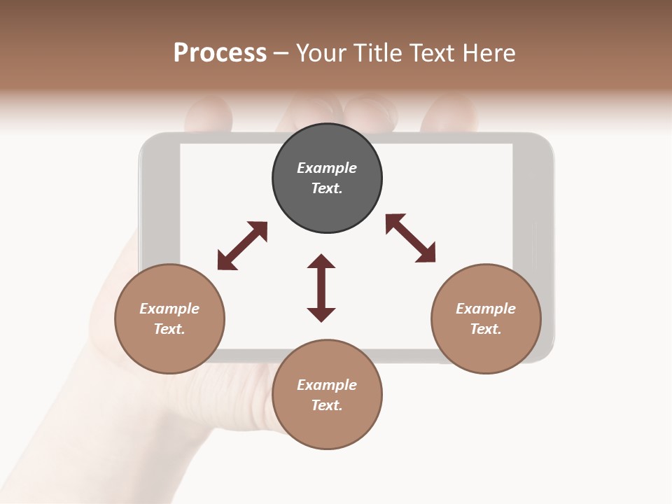 A Person Holding A Cell Phone With A White Screen PowerPoint Template
