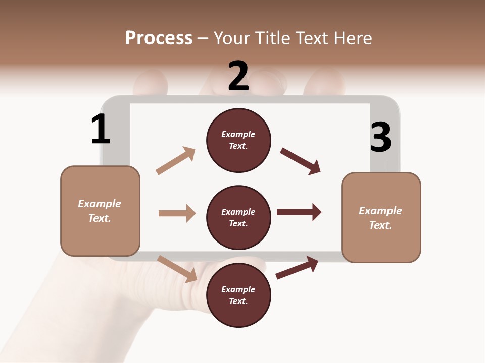 A Person Holding A Cell Phone With A White Screen PowerPoint Template