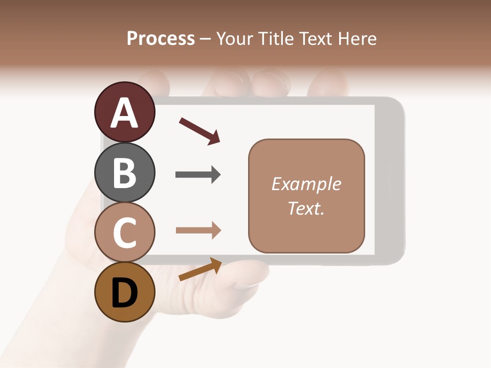 A Person Holding A Cell Phone With A White Screen PowerPoint Template