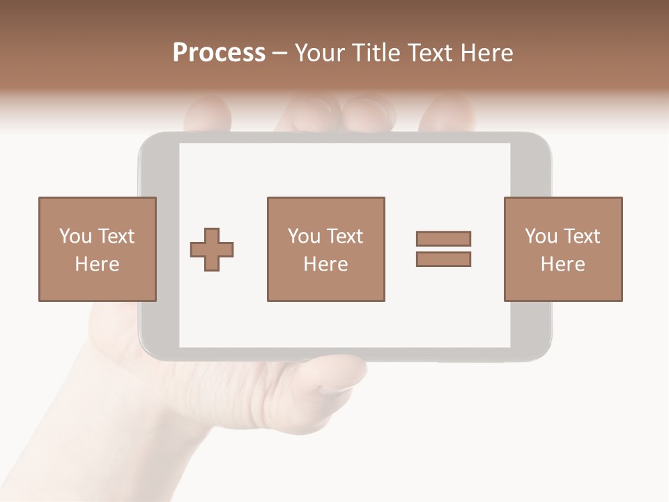 A Person Holding A Cell Phone With A White Screen PowerPoint Template