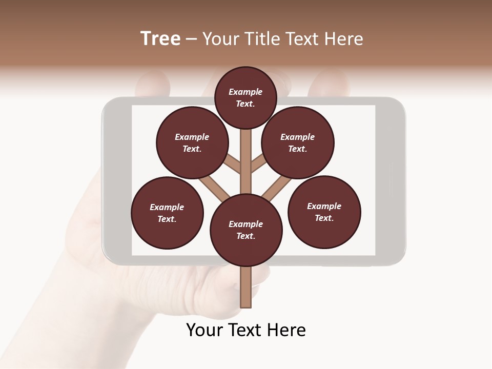 A Person Holding A Cell Phone With A White Screen PowerPoint Template