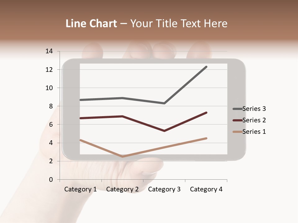 A Person Holding A Cell Phone With A White Screen PowerPoint Template