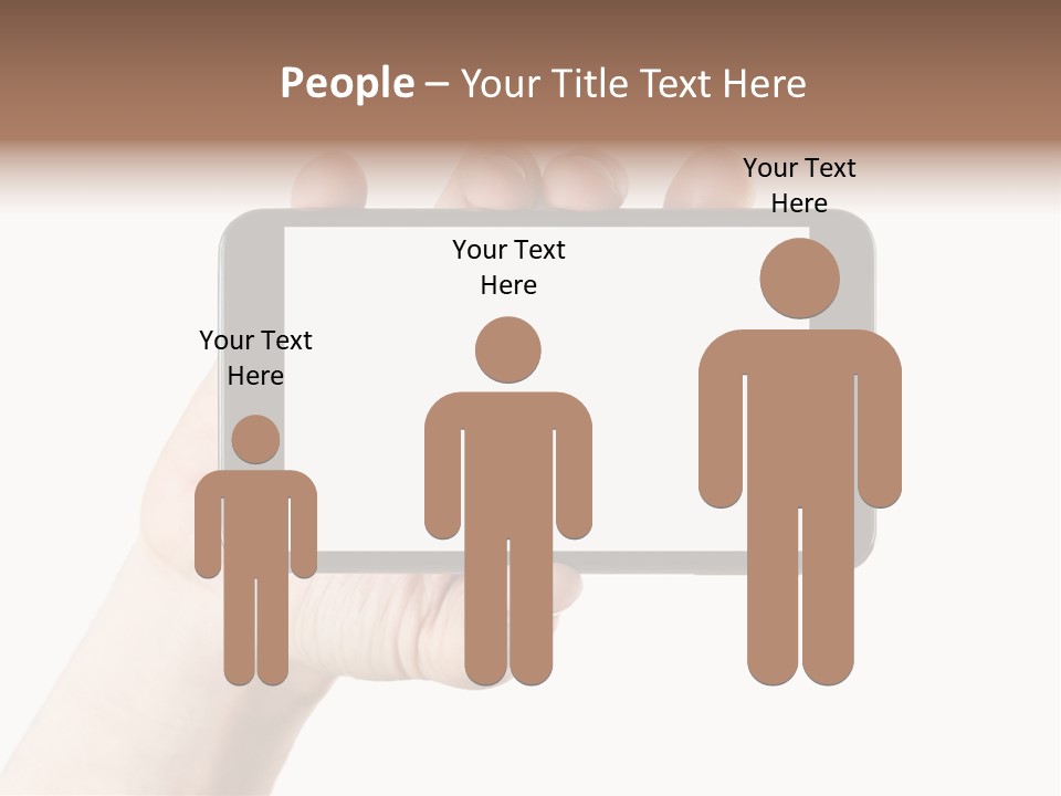 A Person Holding A Cell Phone With A White Screen PowerPoint Template