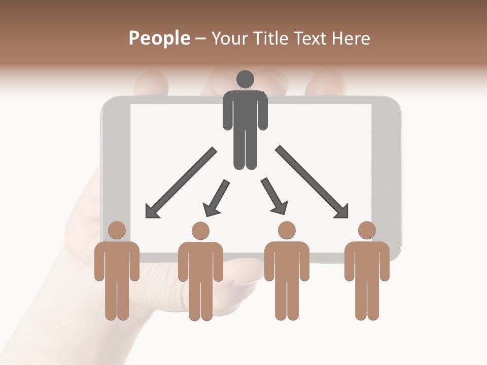 A Person Holding A Cell Phone With A White Screen PowerPoint Template