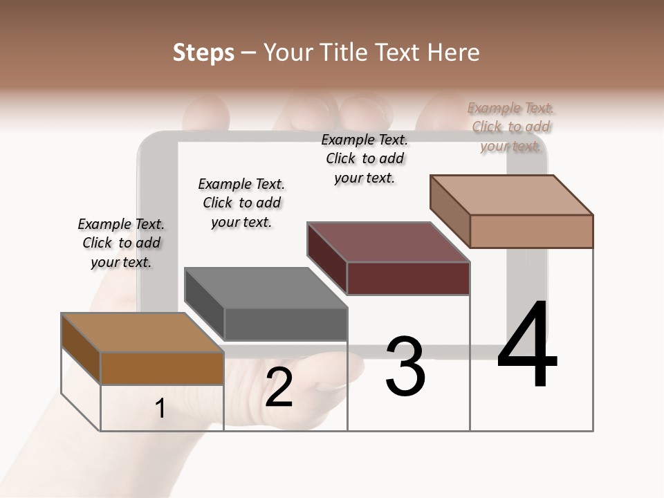 A Person Holding A Cell Phone With A White Screen PowerPoint Template