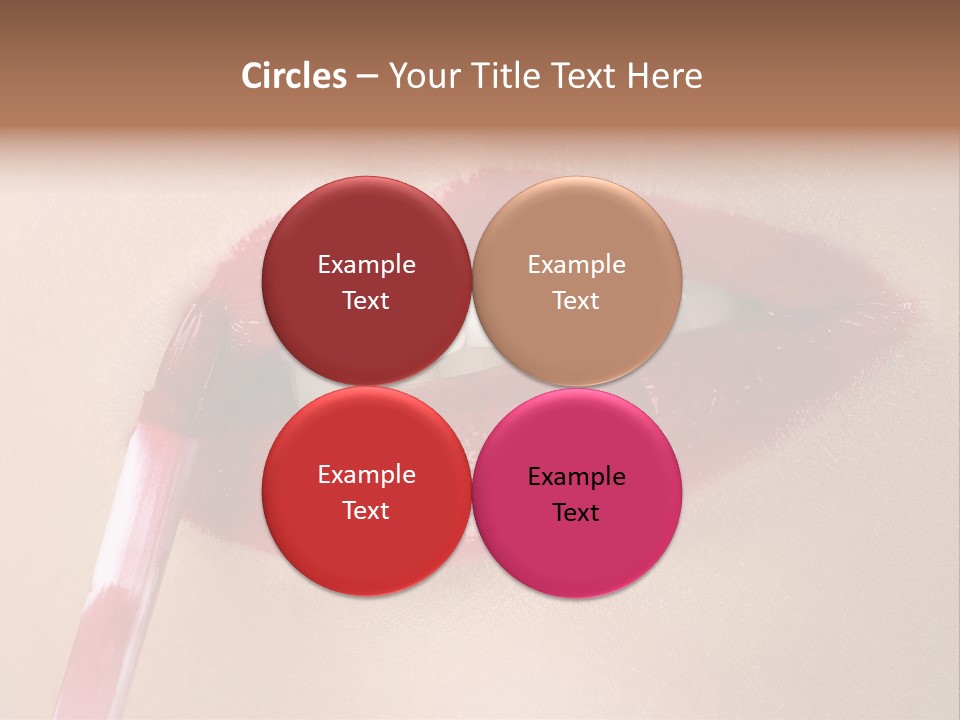 A Woman's Lips With A Lipstick Brush In Her Mouth PowerPoint Template