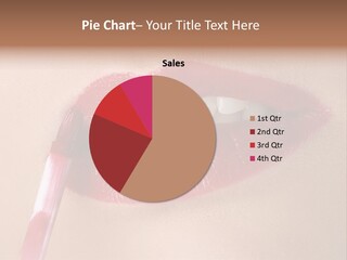 A Woman's Lips With A Lipstick Brush In Her Mouth PowerPoint Template