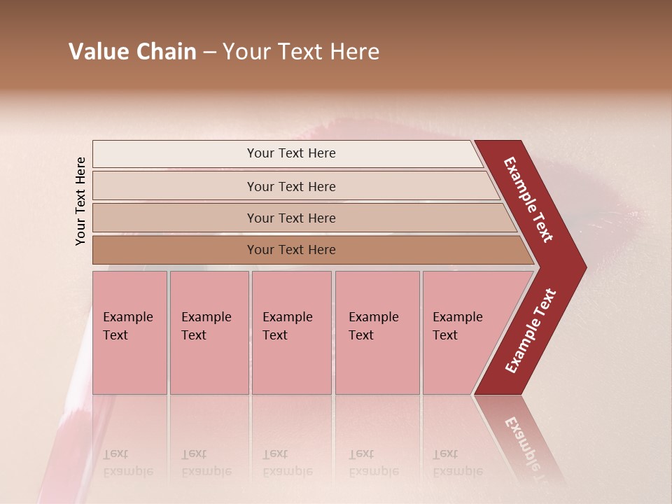 A Woman's Lips With A Lipstick Brush In Her Mouth PowerPoint Template